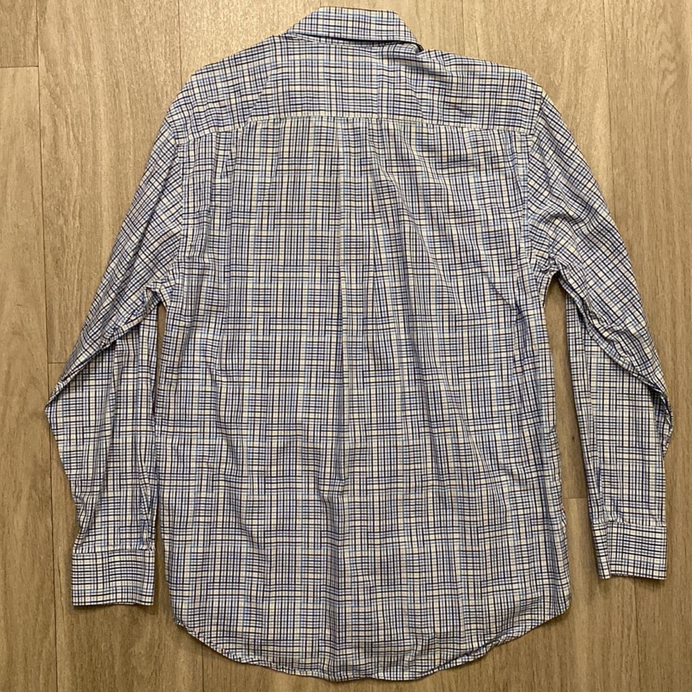 Blue & White Plaid Vineyard Vines Button Down Shirt - Picture 2 of 3